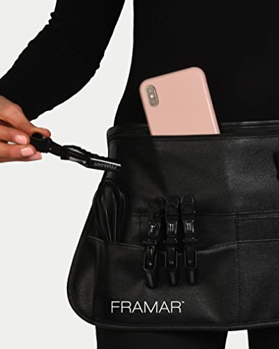 FRAMAR Hipster Salon Hairstylist Waist Belt with Shears Pouch Black