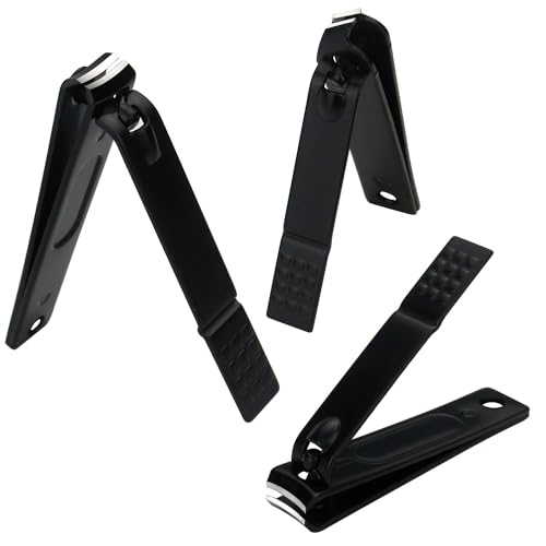 Glamne Manicure Set Nail Clippers Kit Professional Stainless Steel Nail Care Tools with Leather Travel Case 10 in 1 Black Red
