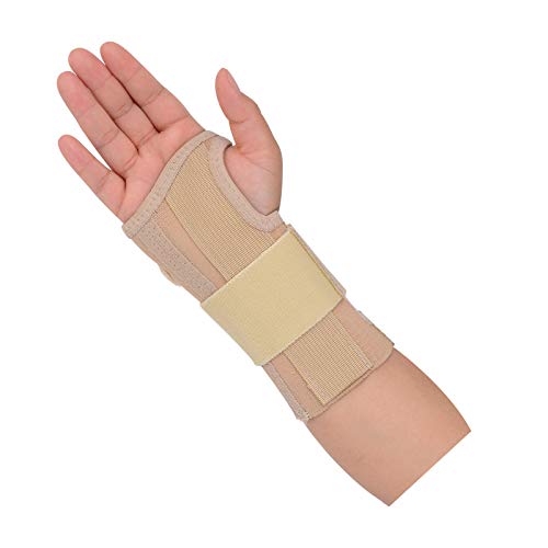 Rolyan AlignRite Wrist Support with Strap, Short Length, Left, Small, Padded Comfort Stabilization and Support for Restricting Wrist Movement, Ergonomic Open Thumb and Finger for Range of Motion