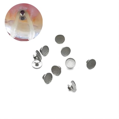 100Pcs Sino Dental Orthodontic Braces Lingual Buttons Bondable Round Mesh Base,10pcs/Pack