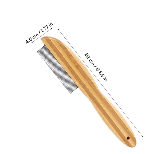 Bkemkri flea comb for dogs and cats, professional dog combs, pet comb for removing fleas, wooden handle dandruff comb, extra fine tooth comb with metal pick, multifunctional flea comb, lice comb, care comb - BeesActive Australia