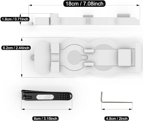 One-Handed Nail Clippers for Elderly or People with a Limb Difference or One-Sided Weakness, Such as Stroke Survivors to Cut Nails Independently (Black) Black
