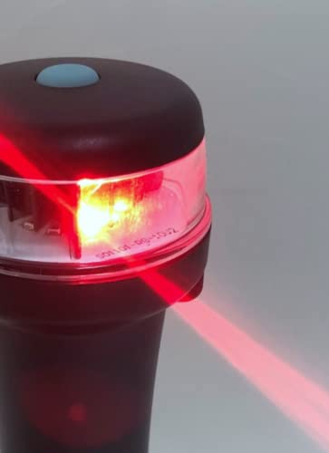 Pactrade Marine Navigation Lights for Boats LED - Red/Green Battery Powered Nav Lights for Boats - Surface Mounts (Curved), Fixed Base, 3-Mode Operation - 1NM Waterproof - BeesActive Australia