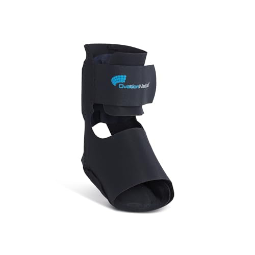 Ovation Medical Step Free Plantar Fasciitis Brace - Massage-Like Ankle Compression for Daytime Heel Pain and Plantar Fasciitis Relief - Lightweight and Low Profile (Large) Large