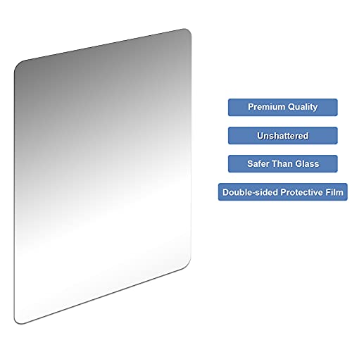 Marsui 32 Pcs Plastic Mirror Tiles 4x6 Inch Shatter Proof Craft Mirrors