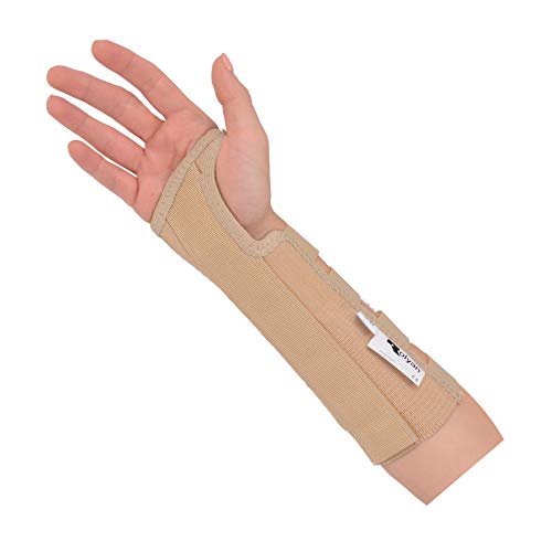 Rolyan AlignRite Wrist Support Without Strap, Long Length, Right, Medium, Comfortable Stabilization & Support Brace, Ergonomic Thumb Opening for Full Finger Range of Motion, Breathable & Comfy