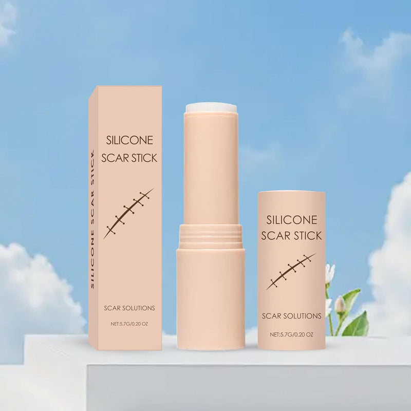 Scar Stick, Scar Solutions Silicone Scar Stick, Thick Solid Velvety Film for Old, Burn Scars, Acne, Stretch Marks, Formula Infused with Asiatica Extracts and Vitamin E for Skin Smoother, Softer