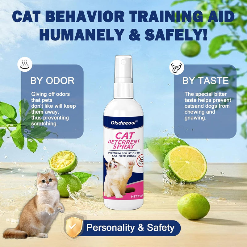 Cat Scratch Spray Deterrent for Furniture, Cat Anti Scratch Spray, Cat Repellent Spray Training Outdoor, Cat Deterrent Spray for Scratching