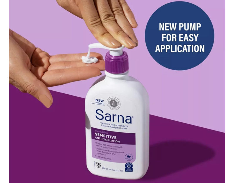 Sarna Sensitive, Anti-Itch Lotion Fragrance Free 7.5 fl oz (222 ml)