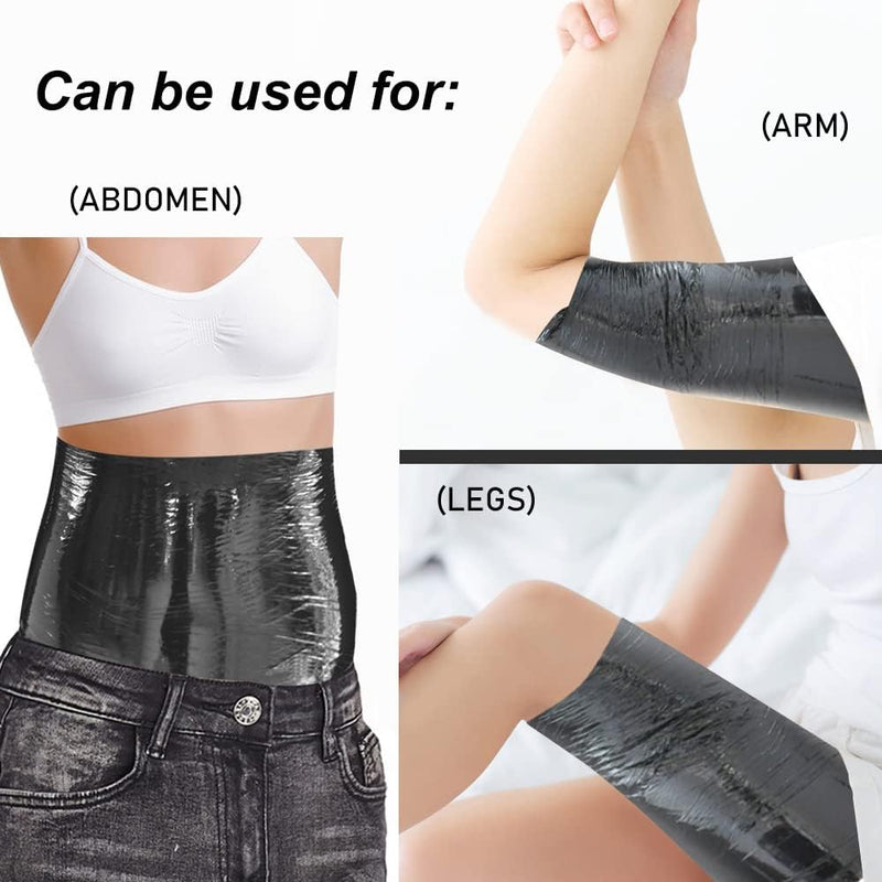 3 Rolls 60 Meters Premium Black Osmotic Plastic Slimming Body Wrap Film Sweat ShaperSauna Wrap Exercise Osmotic Plastic Body Wrap Thermal Sauna Wrap Safely Elevates Temperature - BeesActive Australia