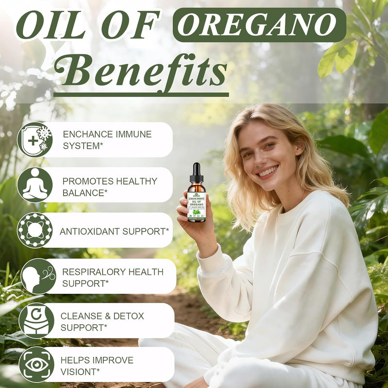 Oil of Oregano with Black Seed Oil Liquid Drops ‚Äì Wild Oregano (90% Carvacrol) and Black Currant Seed Oil ‚Äì Vegan, GMO-Free & High-Potency ‚Äì Supports Immunity, Gut Health & Wellness (Unflavored, 30mL)