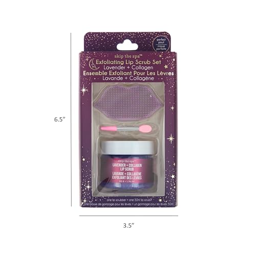2pc Lavender & Collagen Lip Scrub Set - Smoothing & Plumping 50g 1.76 oz