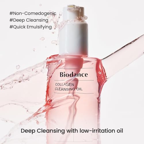 BIODANCE Collagen Cleansing Oil, Facial Oil Cleanser, Gentle Makeup Remover, Bleackhed and Whitehead Remover for Sensitive Skin, Korean Skin Careㅣ6.76 fl. oz. (200 ml)