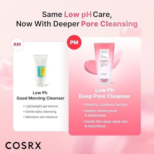 COSRX Low pH Pore Deep Cleanser, Gentle Blackheads Remover, 5.07 fl.oz 5.07 Fl Oz (Pack of 1)