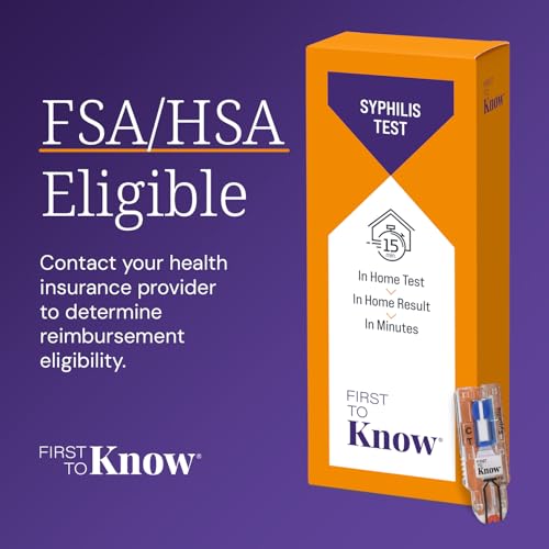 First To Know® Syphilis Test, in Home Fingerstick Blood Test with in Home Result in 15 Minutes, Discrete, Lab Accurate Testing (1 Test)
