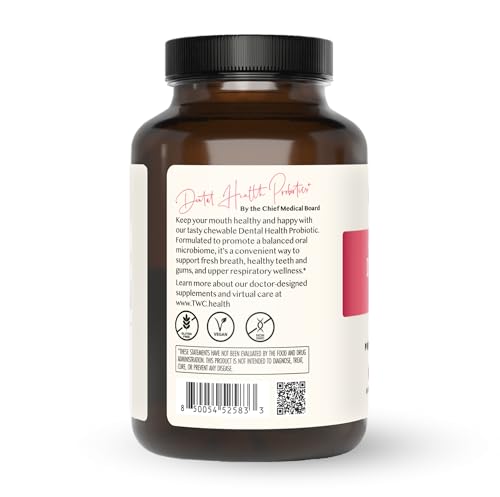 Dental Health Probiotic,15 Billion CFU & Xylitol, 60 Chewable Tablets