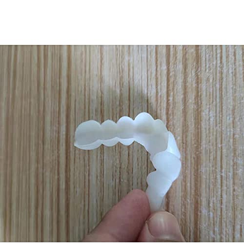 Silicone Gel Snap on Perfect Smile Upper Lower Teeth Tooth Braces White Products with Storage Box, with Mirror (White Box) White box