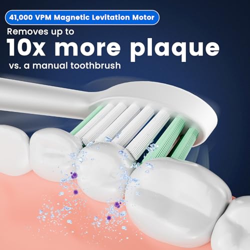 Betterchoi WL-T1009 Sonic Electric Toothbrush Replacement Brush Heads.8pcs, White. (Cannot be Used for Other Brands)