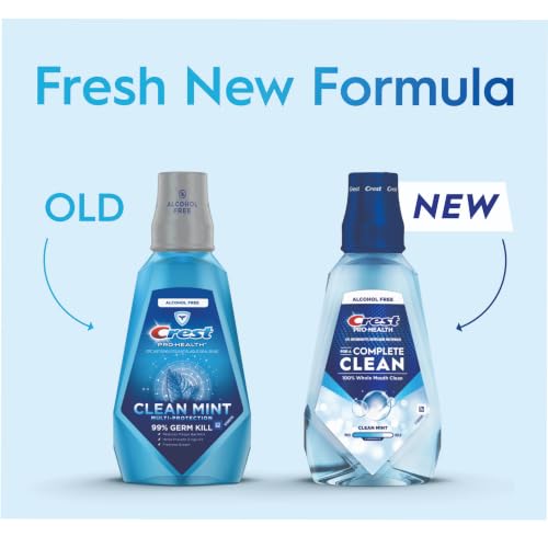 Crest Pro-Health Mouthwash Oral Rinse, Refreshing Clean Mint, 250 Milliliter (Pack of 3)