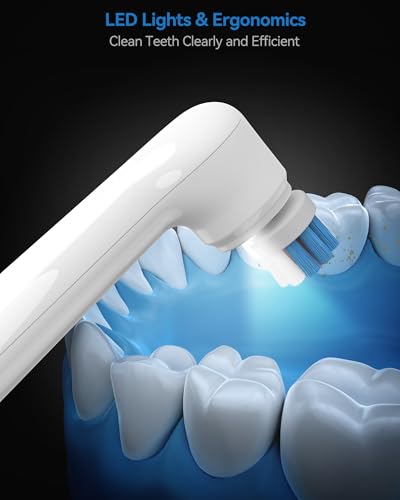 Tooth Polisher, Rechargeable Tooth Whitening Kit Teeth Cleaning Tools Off-white