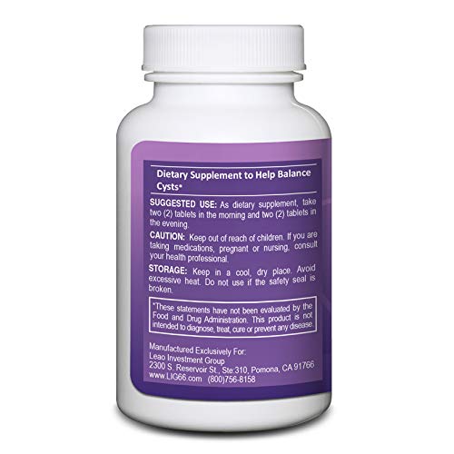 LIG Ovarian Health - Natural Supplement (60 Tablets) - Shrink Ovarian Cysts - Balance Hormone Levels - Maintain Ovarian Health - Honeysuckle Flower - BeesActive Australia
