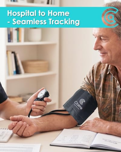 Single Head Stethoscope & Manual Blood Pressure Cuff Set for Nurses Black With Premium Stethoscope Kit