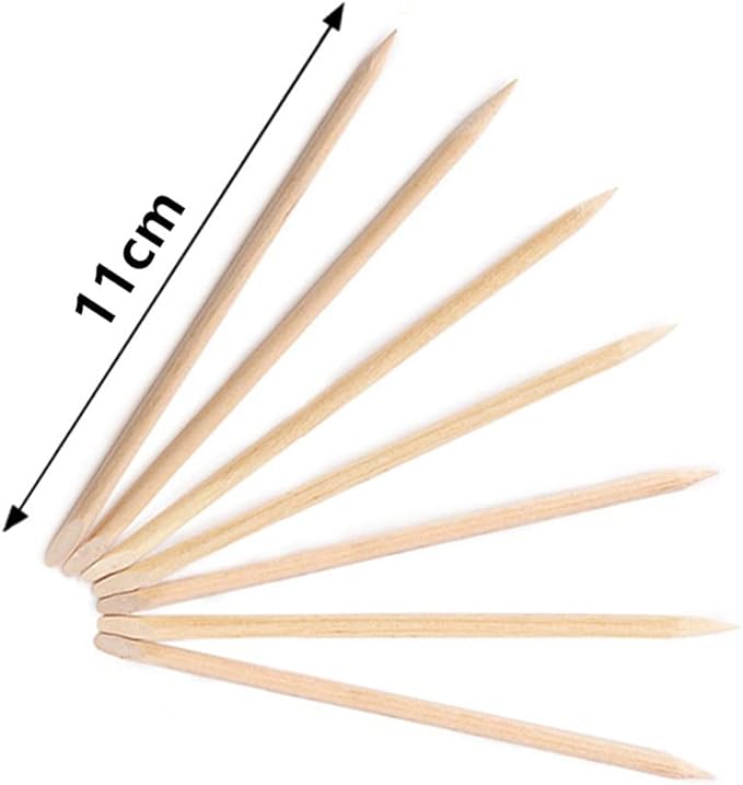 LIKENNY Orange Wood Stick Wooden Nail Stick Nail Pusher Nail Tool Multi-functional Easy Cuticle Treatment Tool for Nail Tools (Approx. 50 Pieces Wooden) -  Australia