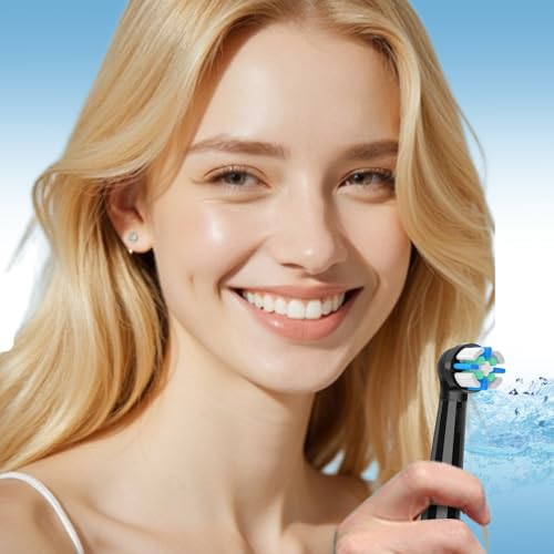 Replacement Heads Compatible with Oral B iO 3 4 5 6 7 8 9 10 Series Electric Toothbrush,8pack,Black