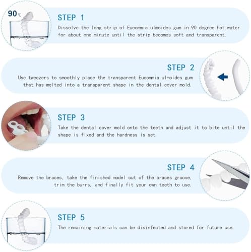2 Pairs, Adjustable for Men and Women, Firm Secure Top and Bottom Kit, Smooth Natural Texture, Improve Personal Confidence Teeth Whitening Kits(Pure White) Pure White 1 Count (Pack of 2)