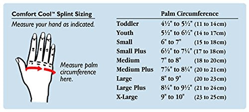 Comfort Cool Thumb CMC Restriction Splint, Provides Direct Support For The Thumb CMC Joint While Allowing Full Finger Function, Left Hand, Small