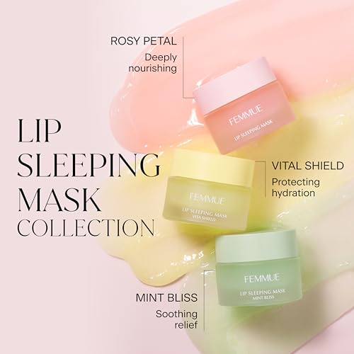 FEMMUE Lip Sleeping Mask (Rosy Petal) | Hydrating Balm to Soften Dry, Chapped Lips | Overnight Moisturizing Treatment With Vitamin E | Korean Beauty Skincare Rosy Petal