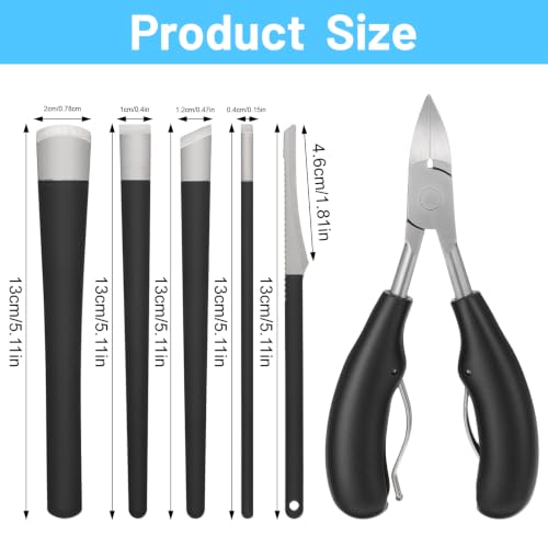 6Pcs Ingrown Toenail Removal Kit, Pedicure Tool Feet Corn Remover