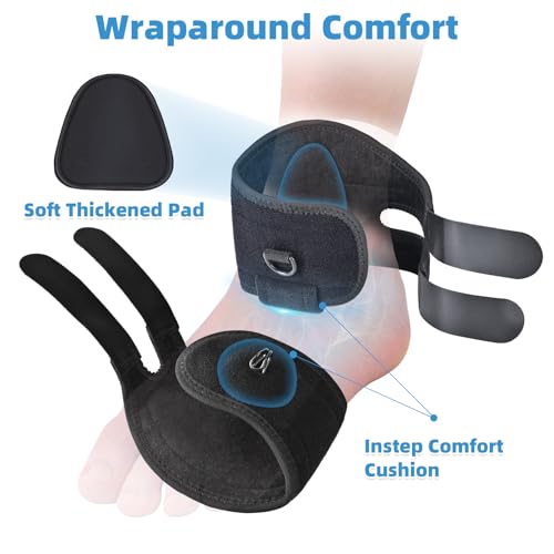 Tenbon Adjustable AFO Foot Drop Brace for Walking with Shoes, Socks, Or Barefoot Dorsiflexion Assist, Day & Night Use, Fits Left or Right Foot (Unisex, All-Day Wearable) S Day+Night (1 PACK)