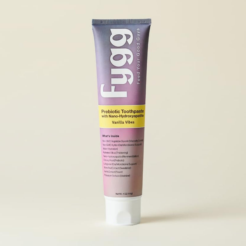Fygg 2-Pack Fluoride-Free Toothpaste (Mild Mint + Vanilla) – Advanced Nano-Hydroxyapatite Formula for Sensitive Teeth, Whitening, and Remineralization (4oz Each)