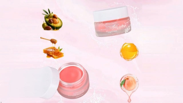 Lip Scrub and Lip Mask Set Lip Care Gift Set with Hydrating Lip Balm, Lip Scrub, Scrub Bubble and Overnight Lip Mask, Lip Moisturizer Gift Set for Teens