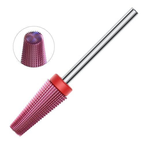 Glix 5 in 1 Nail Drill Bit, Tungsten Carbide, Cuticle and Gel Removal Purple