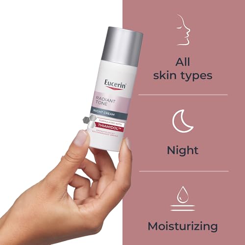 Eucerin Radiant Tone Night Cream Dark Spot Corrector with Thiamidol, 1.7 OZ