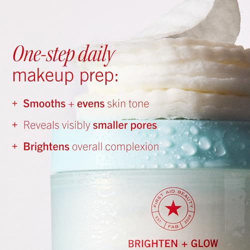 First Aid Beauty Brighten & Glow Facial Radiance Pads, AHA, Sensitive Skin 28 Count (Pack of 1)