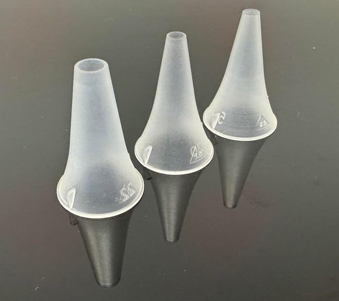 120 Translucent Otoscope Specula 5 mm Adult, 3mm Child, and 2.5mm Infant Size (40 of Each Size) for 4th and 5th Generation Dr Mom Otoscope Important- NOT for Dr Mom 3rd Gen and Original otoscopes - BeesActive Australia