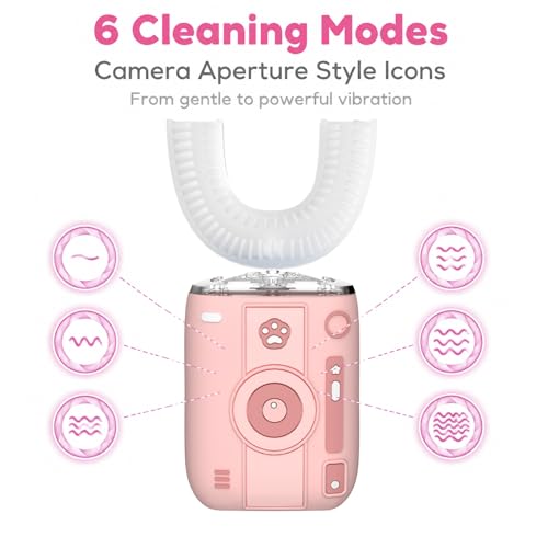 Adult Ultrasonic Electric Toothbrush, u Shaped autobrush Toothbrush Yellow