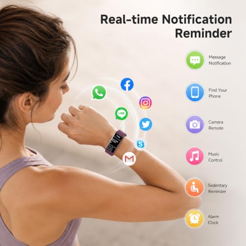 KPEP Fitness Tracker with 24/7 Heart Rate/SpO2/Blood Pressure/Sleep Monitor Gray
