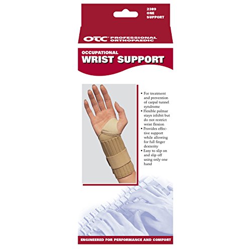 OTC Wrist Support, Occupational Glove, Knit Elastic, Medium (Left Hand) Left Medium (Left Hand)