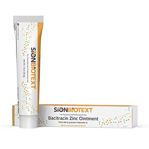 Bacitracin Zinc Ointment, 1 Ounce Tube (28.3 g), First Aid Antibiotic, Helps Prevent Infection in Minor Cuts, Scrapes & Burns, Topical Ointment for First Aid Kits 1 Pack