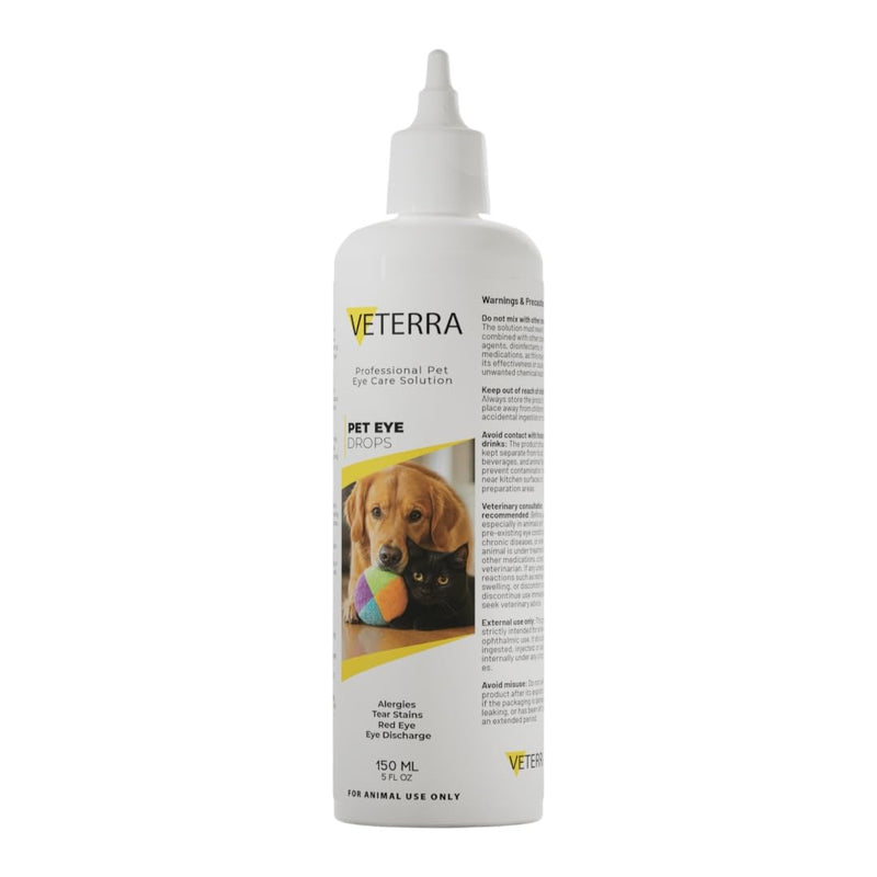 Dog Eye Drops | Eye Drops for Dogs & Cats | Treats Eye Infections, Soothes Allergies, Relieves Dry Eyes & Pink Eye | Effective Tear Stain Cleaner for Dogs 150 ml (5 fl oz)