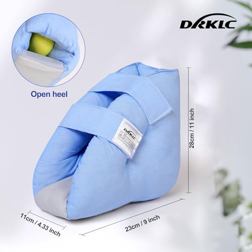 Heel Protector for Pressure Sores, Adjustable Heel Cushion Boot for Elderly Bedridden, Foot Support Pillow for Surgery Recovery, Ankle Pressure Ulcer Pad for Bed & Wheelchairs Improved Version ( Blue - 1 Pc )