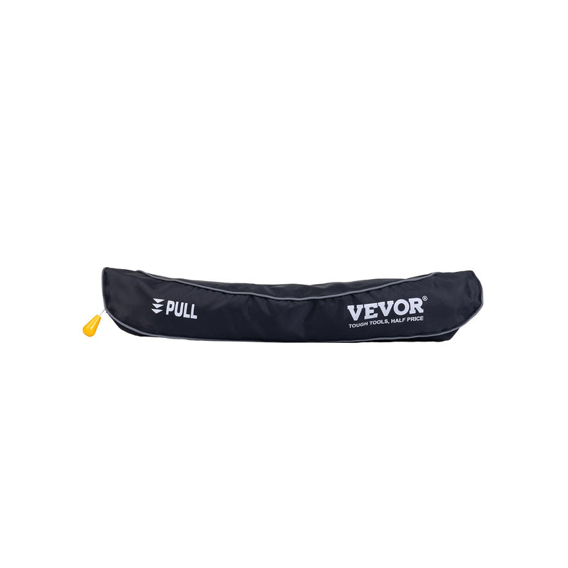 VEVOR Manual Inflatable Belt Pack for Adults, 105N Buoyancy, Over 80 Pounds and Up to 59 in Waist Adjustable, Inflatable PFD Waist for SUP Paddelboarding, Kayaking (CO2 Cylinder Not Included) Black