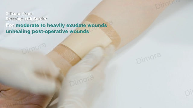 Dimora Silicone Foam Dressing 4"x4" for Wound Care Bed Sore Patches 20 Pack 4" x 4" (20 PCS) 4" x 4" (20 Pack)