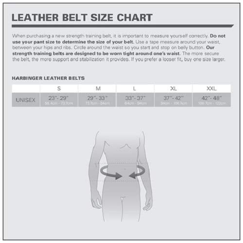 Harbinger Padded Leather Contoured Weightlifting Belt - 4" or 6” Width - Interior Suede Lining & Foam Cushioning - Heavy-Duty Dual Prong Steel Roller Buckle - for Lifting Support Black Large - BeesActive Australia