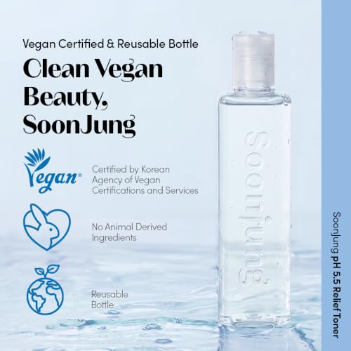 ETUDE SoonJung pH 5.5 Relief Korean Toner for Sensitive Skin, 6.76 fl oz 6.76 Fl Oz (Pack of 1)