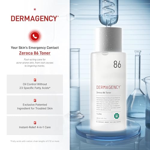 Zeroca 86 Toner | Korean Toner for Acne-Prone & Sensitive Skin | Lightweight, Fast-Absorbing | Oil Control, Pore Refining, Redness Relief | Fragrance-Free | K-Beauty 6.76 Fl.Oz 200ml